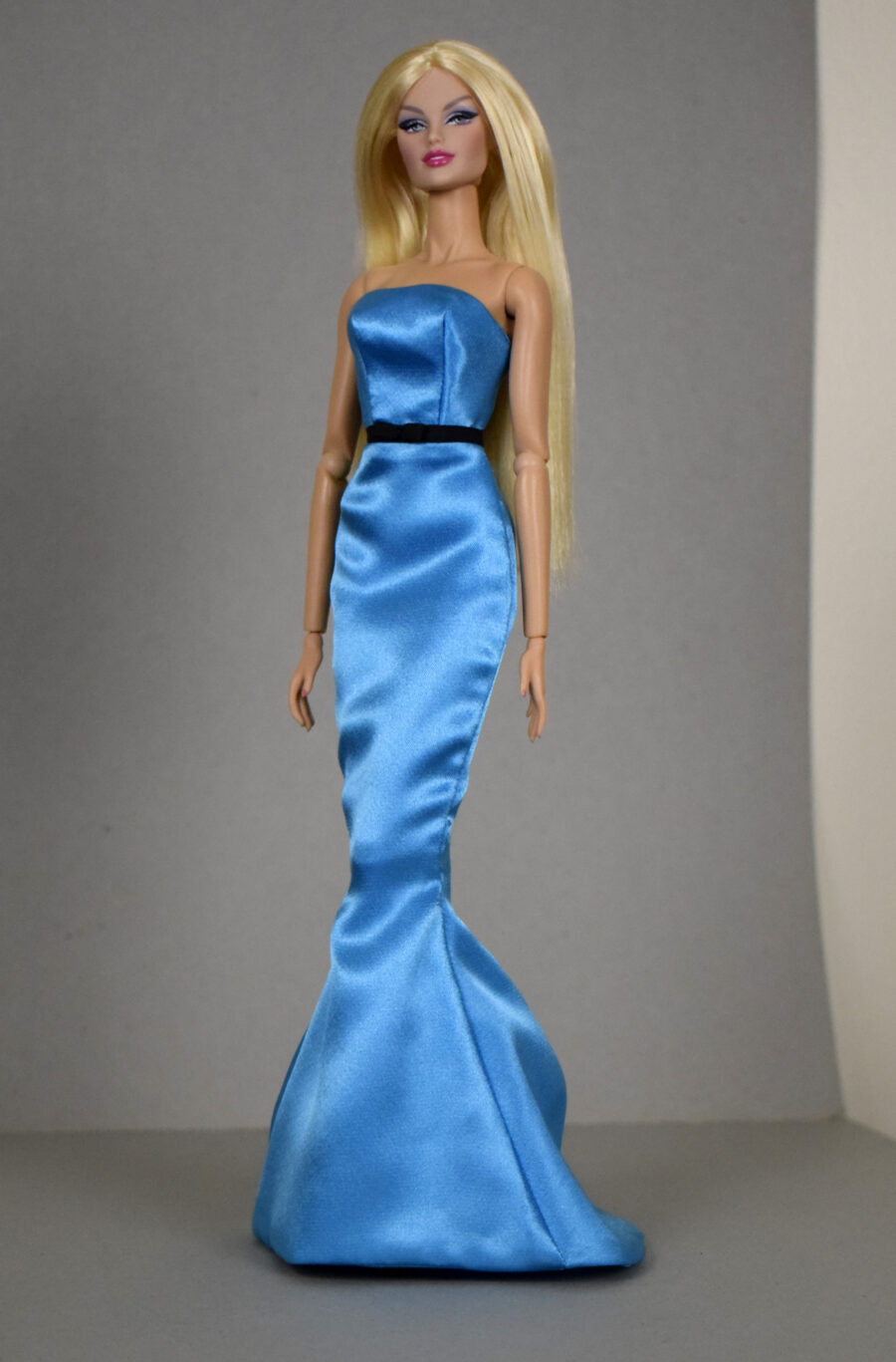 Electric Blue Mermaid Dress for Fashion Royalty