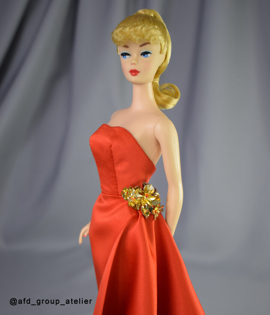 Christmas Dress for Ponytail Barbie